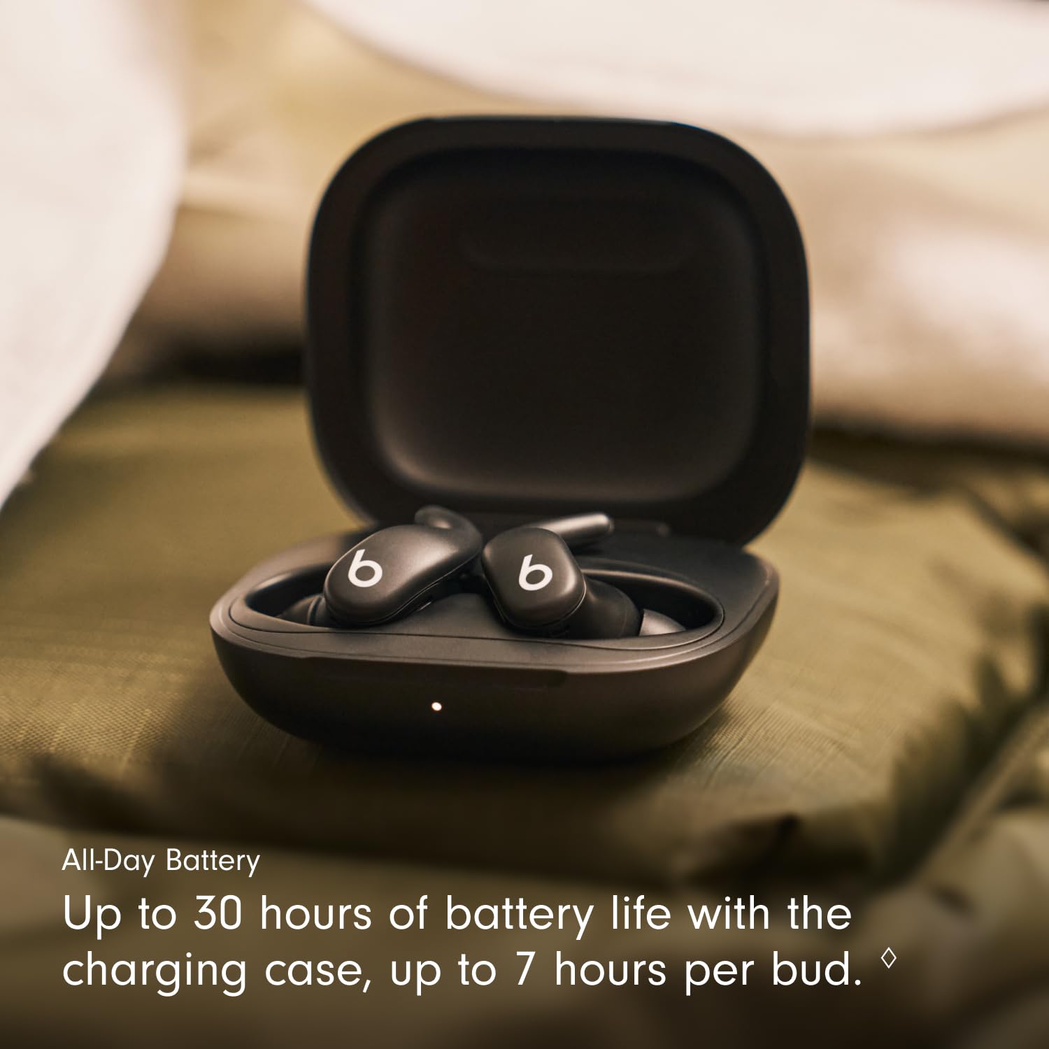 Beats - Powerbeats Fit - Wireless Noise-Cancelling Workout Earbuds with Ultimate Secure Fit, IPX4, Up to 30H of Battery Life & Charging case, Compatible with Apple & Android - Jet Black Beats