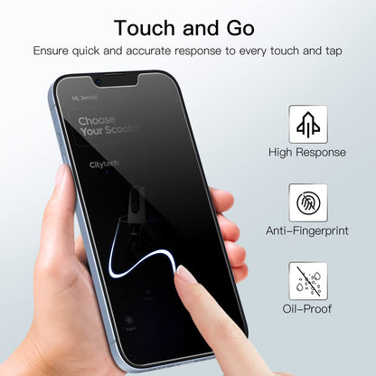 JETech Privacy Screen Protector for iPhone 17e (2026) / iPhone 16e / iPhone 14, Anti Spy Tempered Glass Film, 6.1-Inch Display, 2-Pack