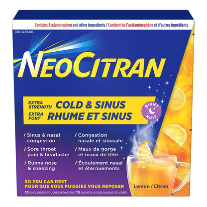 NEOCITRAN® ES Cold & Sinus Night Lemon NEOCITRAN