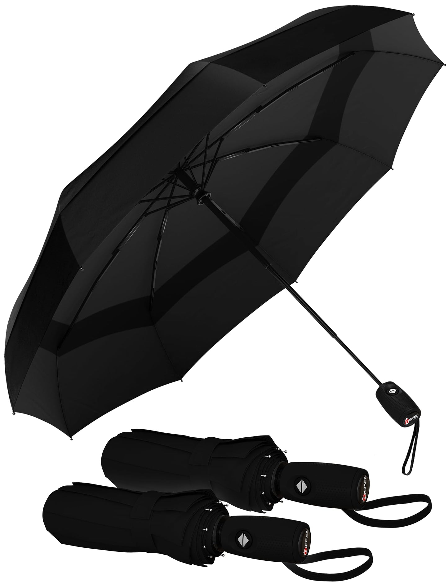 Repel Windproof Travel Umbrella - Compact & Withstands Winds up to 100MPH, Strongest Premium Auto Folding Umbrella for Rain and Sun - Durable, Light & Portable for Women & Men, Fits Backpack & Cars - Available at All In One Marketplace Canada
