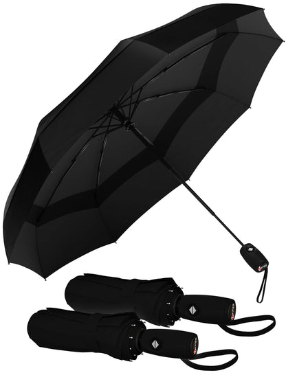 Repel Windproof Travel Umbrella - Compact & Withstands Winds up to 100MPH, Strongest Premium Auto Folding Umbrella for Rain and Sun - Durable, Light & Portable for Women & Men, Fits Backpack & Cars - Available at All In One Marketplace Canada