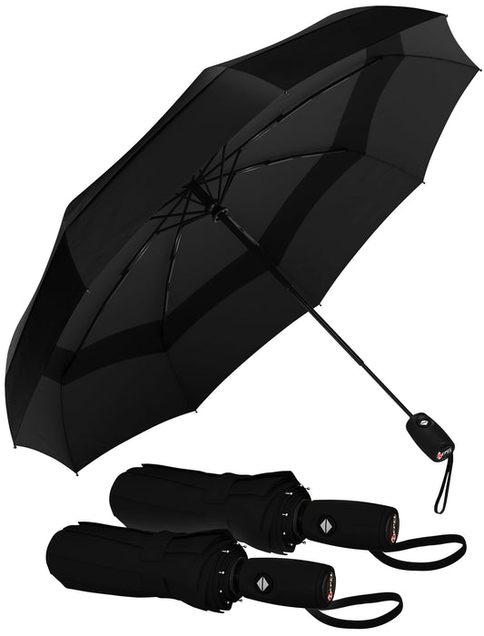 Repel Windproof Travel Umbrella - Compact & Withstands Winds up to 100MPH, Strongest Premium Auto Folding Umbrella for Rain and Sun - Durable, Light & Portable for Women & Men, Fits Backpack & Cars - Available at All In One Marketplace Canada