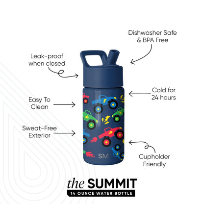 Simple Modern Kids Water Bottle & Toddler Cup | 14oz | Monster Truck 🍁 All In One Marketplace Canada