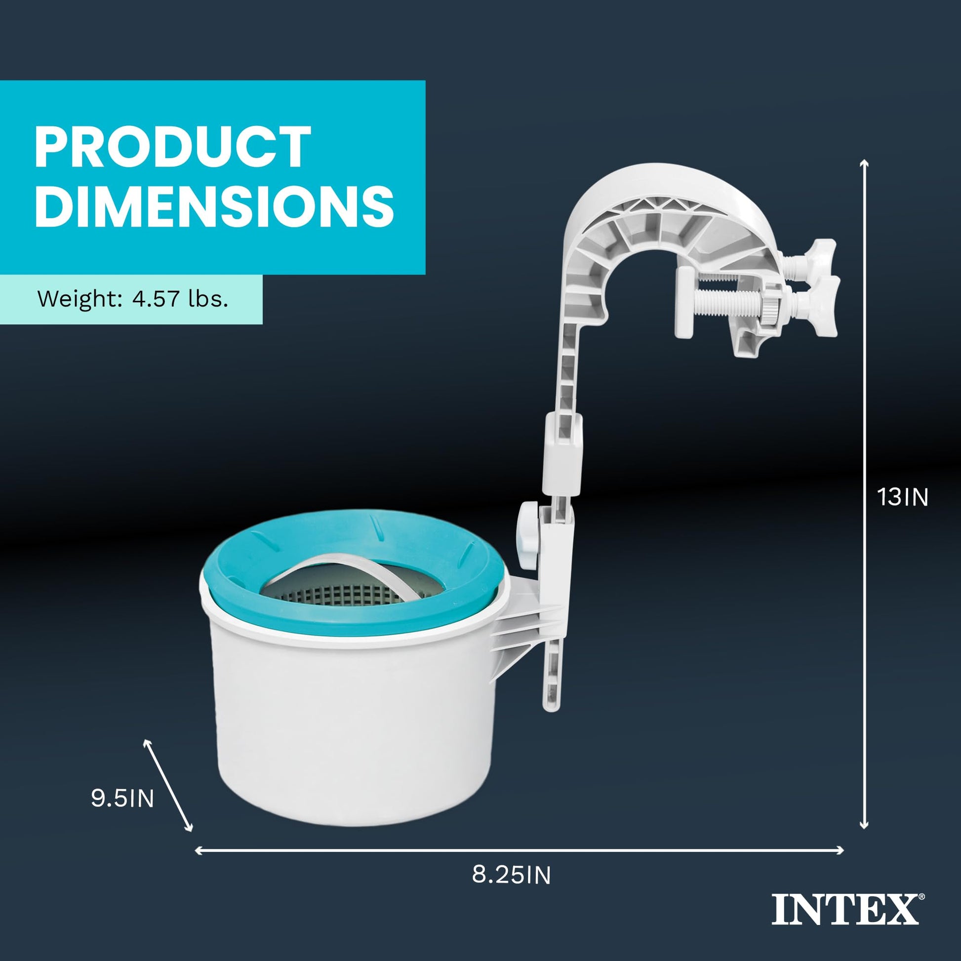INTEX 28000E Deluxe Wall Mount Pool Cleaning Surface Skimmer for Above Ground Pools