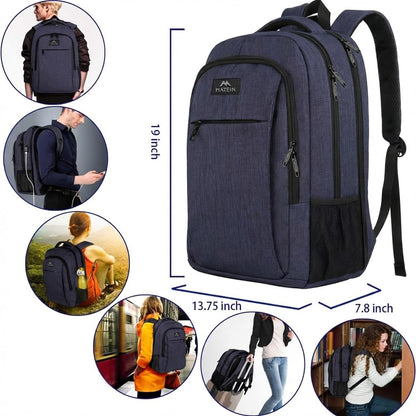 MATEIN Large College Backpack, Sturdy Computer Backpack Fits 17 inch Notebook, Carryon Luggage Travel Laptop Bag for Business Men and Women Christmas New Year Gift, Blue 🍁 All In One Marketplace Canada
