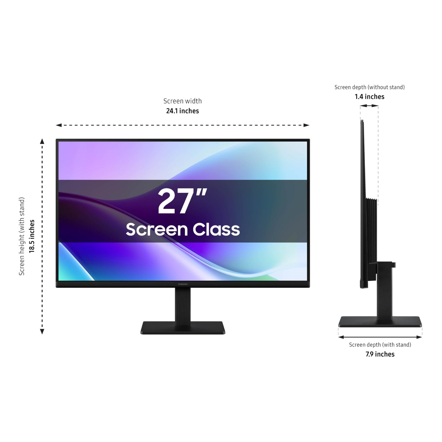Samsung 27-inch FHD Flat Screen IPS Panel 5ms Monitor with 120 Hz Refresh Rate, Game Picture Mode & Super Slim Design (LS27F320GANXZA) - [Canada Version]