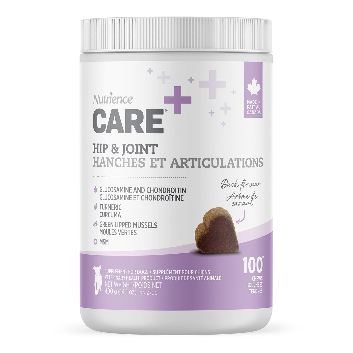 Nutrience Care® Hip & Joint Dog Supplement, 100 Soft Chews, 400 g Nutrience