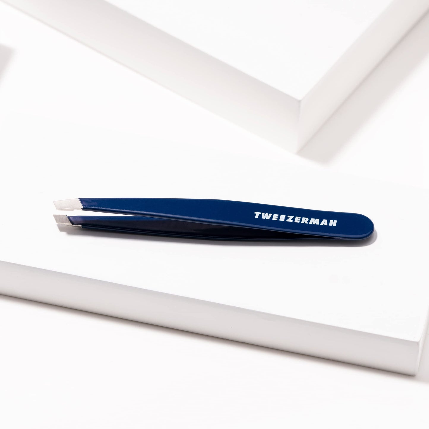 Tweezerman Exclusive Evening Blue Slant Tweezer - Hair Removal Tweezers, Stainless Steel - Available at All In One Marketplace Canada