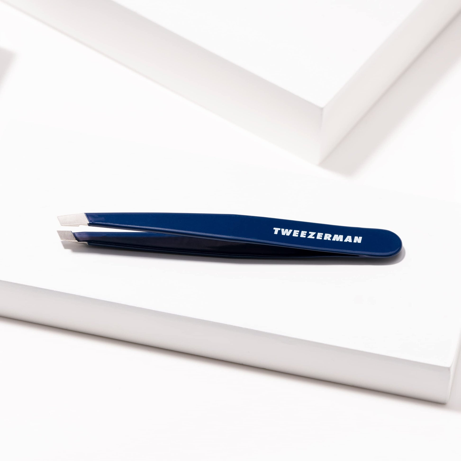 Tweezerman Exclusive Evening Blue Slant Tweezer - Hair Removal Tweezers, Stainless Steel - Available at All In One Marketplace Canada