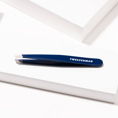 Tweezerman Exclusive Evening Blue Slant Tweezer - Hair Removal Tweezers, Stainless Steel - Available at All In One Marketplace Canada
