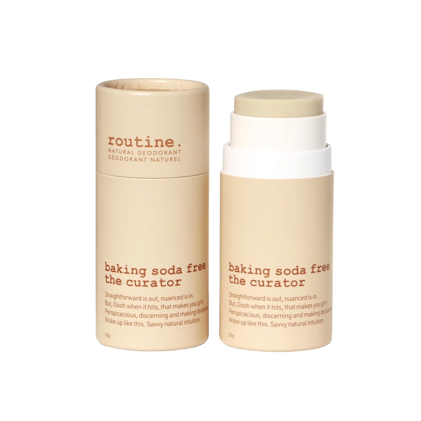 Routine Natural Deodorant|The Curator: Eucalyptus, Geranium, Black Spruce & Cocoa|Sensitive Skin Formula, Aluminum Free, Natural Deodorant for Women & Men, Deodorant Stick, 50 grams Routine