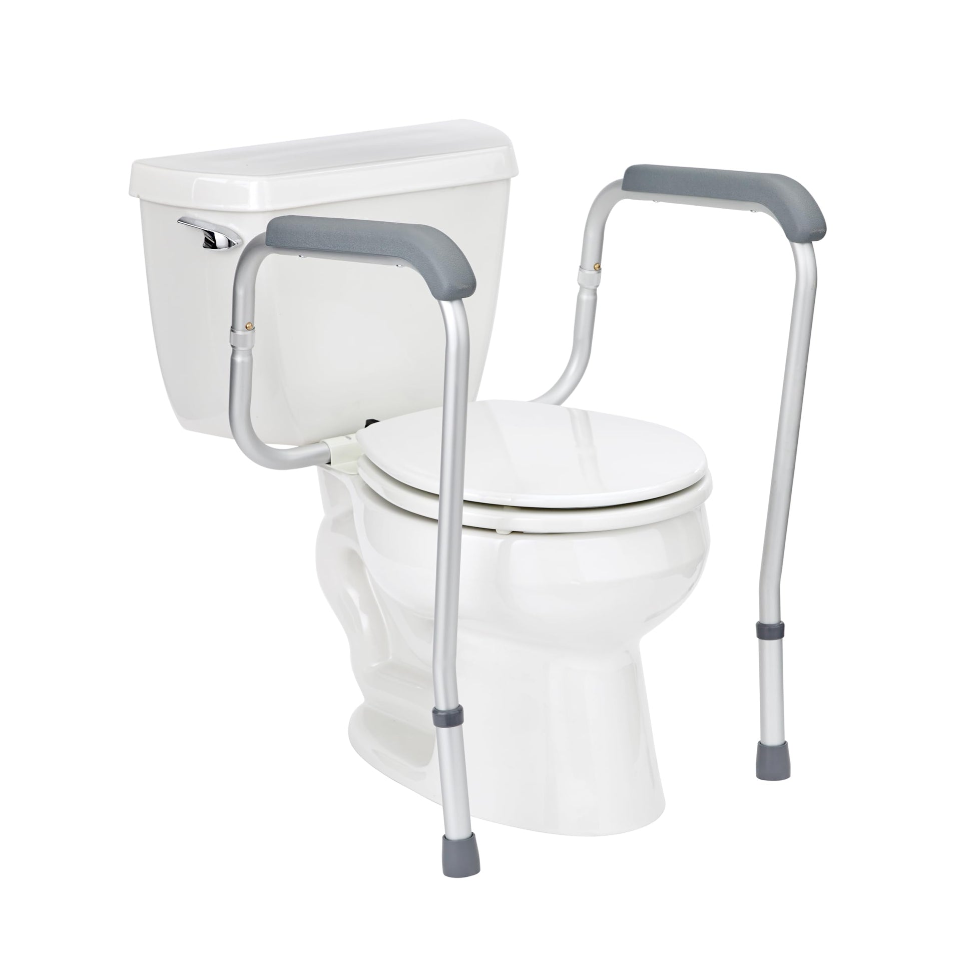 Medline Toilet Safety Rail for Seniors with Easy Installation; Height Adjustable Toilet Safety Frame; Bathroom Assist Rail with Armrests; Bathroom Safety; 250 lb. Weight Capacity - Available at All In One Marketplace Canada