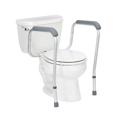 Medline Toilet Safety Rail for Seniors with Easy Installation; Height Adjustable Toilet Safety Frame; Bathroom Assist Rail with Armrests; Bathroom Safety; 250 lb. Weight Capacity - Available at All In One Marketplace Canada