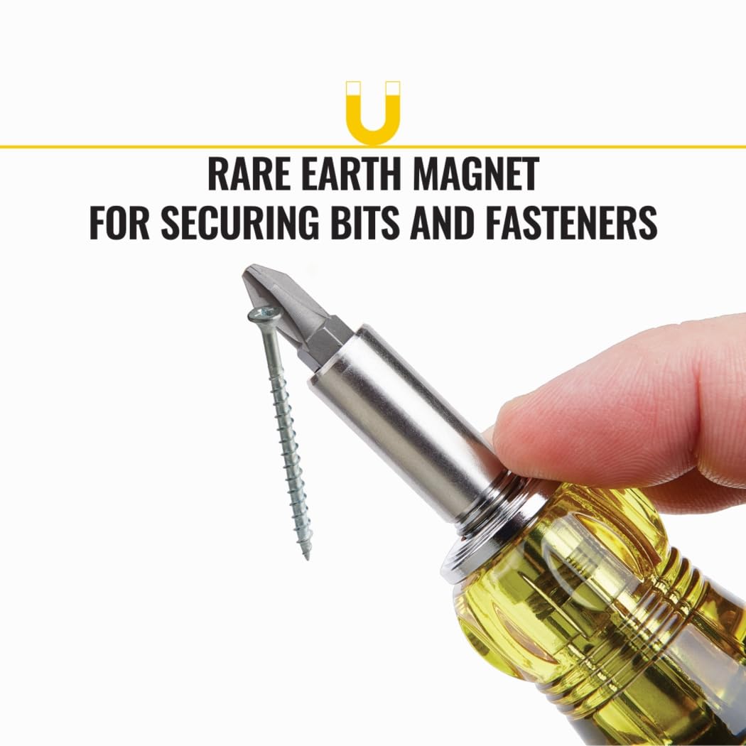 Klein Tools 32303 Multi-Bit Screwdriver/Nut Driver, Impact Rated 14-in-1 Magnetic Screwdriver Set Phillips, Slotted, Square, Combo, Torx KLEIN TOOLS