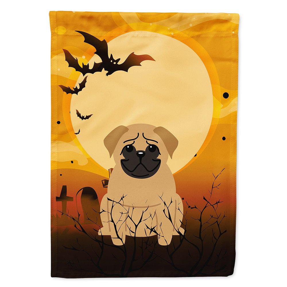 Drapeau de maison Caroline's Treasures BB4273CHF motif carlin d'Halloween sur toile marron, grand format, multicolore