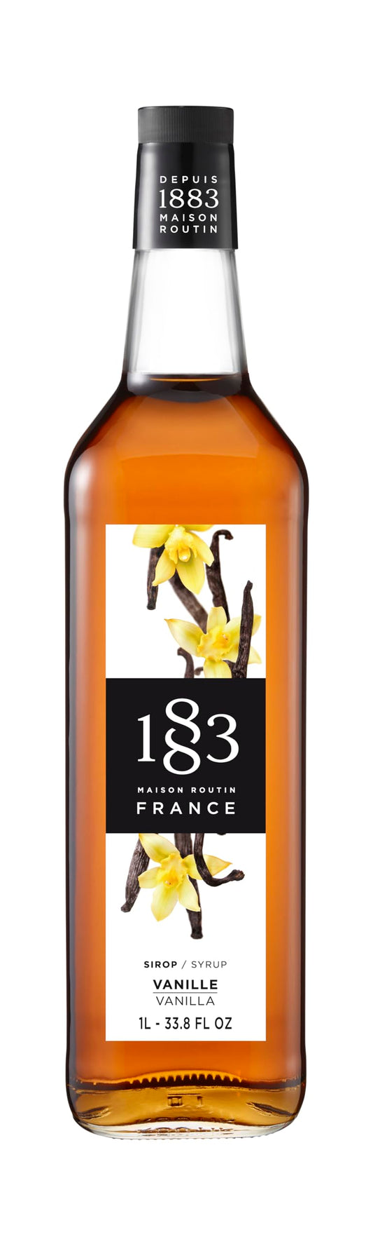 Maison Routin 1883 Vanilla Syrup, Glass Bottle 1000 Milliliter 🍁 All In One Marketplace Canada 1883 MAISON ROUTIN