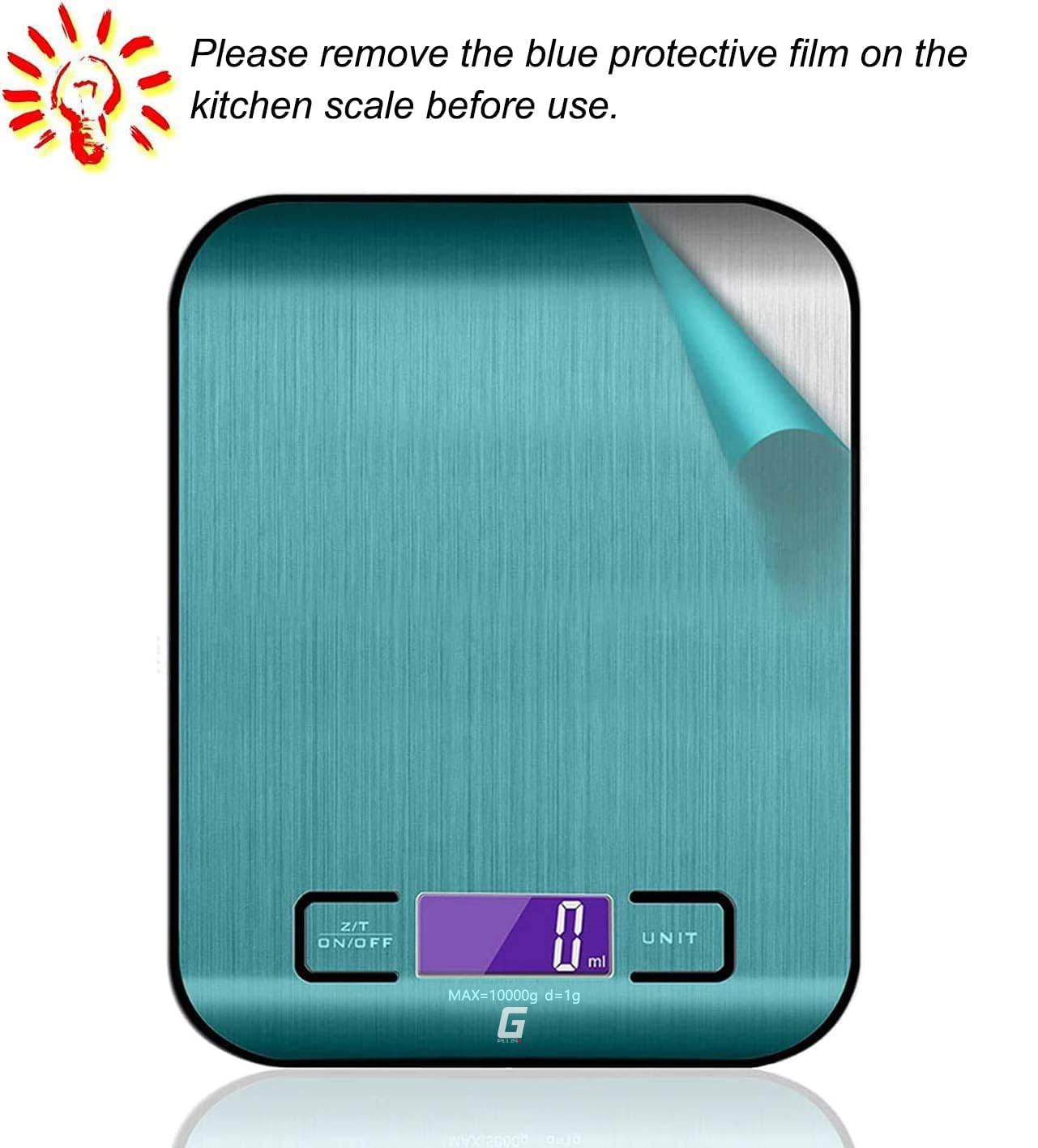 Food Scale, GPlus+ Digital Kitchen Scale, Highly Accurate 5000g/11lb x 0.1oz, Food Scale for Cooking, Baking and Weight Loss, Kitchen Scale with Backlit - Batteries Included - Available at All In One Marketplace Canada