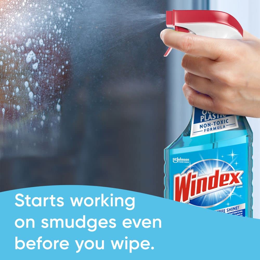 Windex Original Blue Window, Glass and Mirror Cleaner Refill, Removes Fingerprints, Smudges, and Smears, Surface Cleaner Shine Spray, 5L - Available at All In One Marketplace Canada