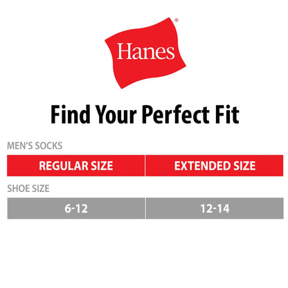 Hanes Men's Socks, Max Cushioned Crew Socks, Available in 6, 8, and 12-Pack, White/Grey Foot Bottom, 12-14 🍁 All In One Marketplace Canada