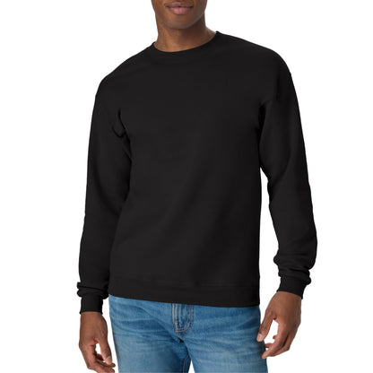 Hanes Men's Sweatshirt, EcoSmart Fleece Crewneck Sweatshirt, Cotton-Blend Fleece Sweatshirt, Plush Fleece Pullover Sweatshirt, Black, Large 🍁 All In One Marketplace Canada