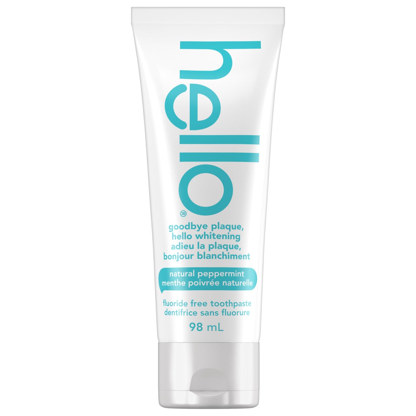 Hello Goodbye Plaque-hello Whitening Toothpaste, Fluoride Free, Vegan & sls Free, Natural Peppermint with Tea Tree & Coconut Oil, 98ml, Pack of 3, Amazon Exclusive