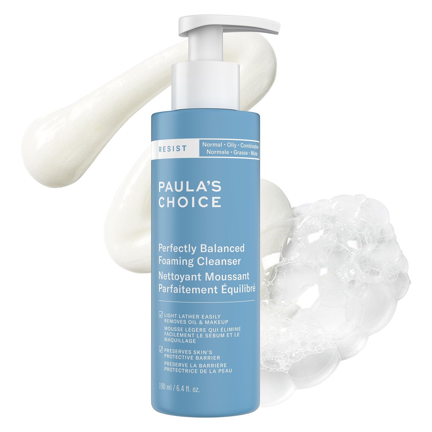 Paula's Choice RESIST Perfectly Balanced Foaming Cleanser, Hyaluronic Acid & Aloe, Anti-Aging Daily Face Wash, for Enlarged Pores & Oily Skin, Fragrance-Free, 190 mL - Available at All In One Marketplace Canada