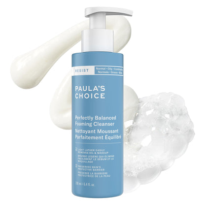 Paula's Choice RESIST Perfectly Balanced Foaming Cleanser, Hyaluronic Acid & Aloe, Anti-Aging Daily Face Wash, for Enlarged Pores & Oily Skin, Fragrance-Free, 190 mL - Available at All In One Marketplace Canada