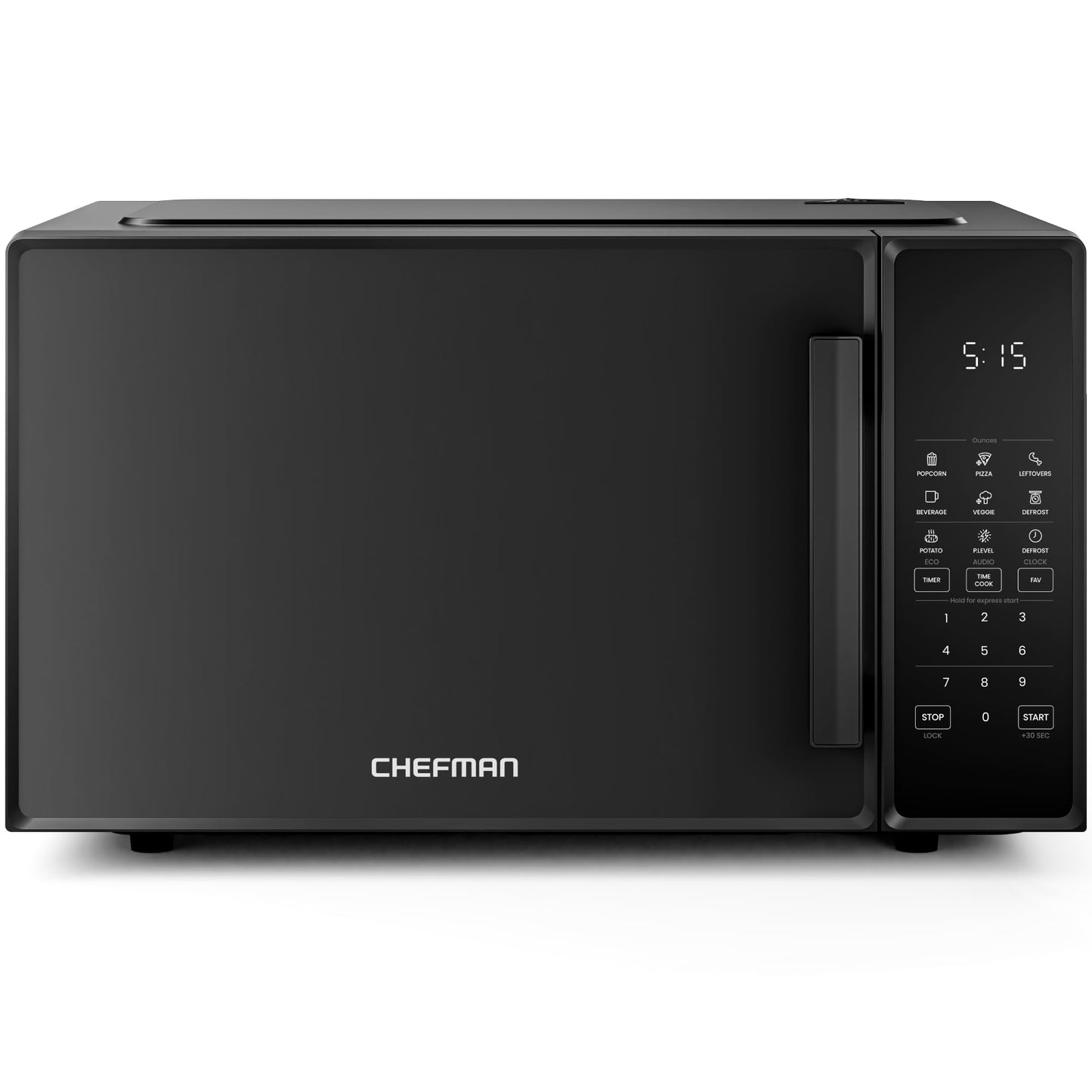 Chefman Countertop Microwave Oven 1.1 Cu. Ft., 1000 Watts with 10 Power Levels, 6 Cooking Presets with One-Touch Express Cook, Eco Mode, Child Safety Lock, & Mute Button - Black 🍁 All In One Marketplace Canada