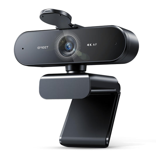 EMEET NOVA 4K Webcam for PC - Computer Camera PDAF Autofocus, 2 Mics, 73° FOV, Auto Light Correction, USB Plug & Play Web Cam, Privacy Cover, Ideal for Home Office, Streaming, Business & Video Calls