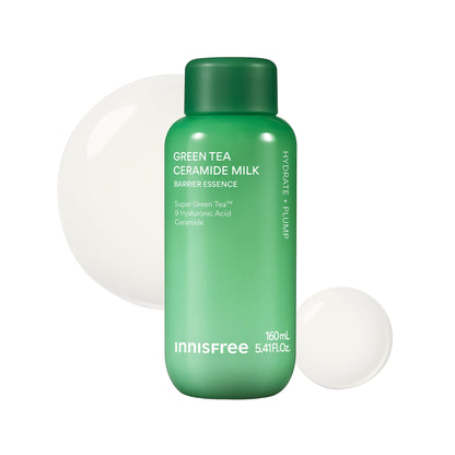 innisfree Green Tea Ceramide Milk, Hydrating & Lightweight Milky Toner for All Skin Types including Acne-Prone and Sensitive Skin innisfree