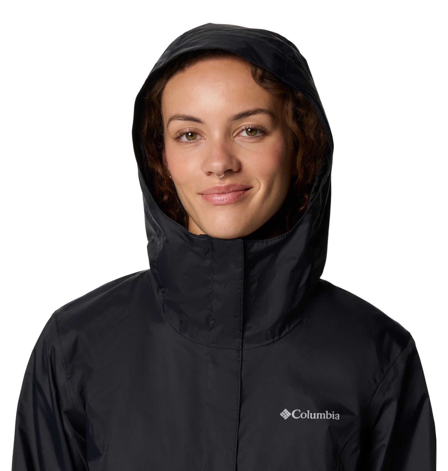 Columbia Womens Arcadia II Waterproof Rain Jacket, Black, X-Large Columbia