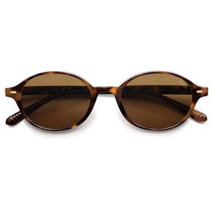 SOJOS Retro Oval Round Polarized Sunglasses Womens Mens, Small Chic Vintage Trendy Sunnies SJ2611, Brown tortoise/Brown - Available at All In One Marketplace Canada
