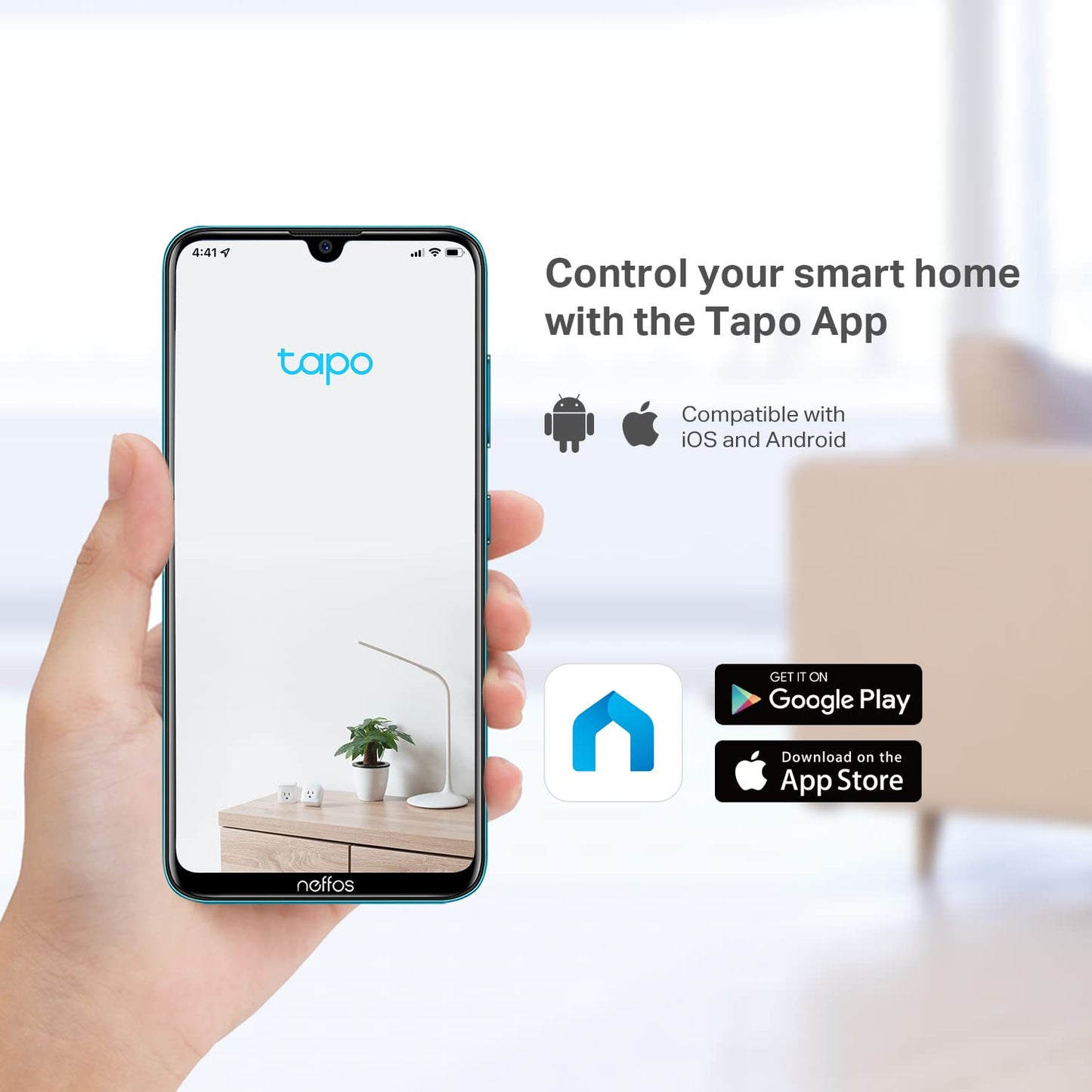 TP-Link Tapo 2K Indoor Home Security WiFi Camera, Up to 30ft Night Vision, Privacy Mode, Sound & Light Alarm, Up to 512 GB microSD Card Slot, Two-Way Audio, Works w/Alexa and Google (Tapo C110)
