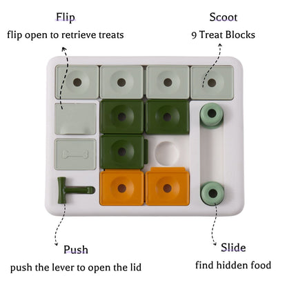 Barkwhiz Dog Treat Feeder Toy,Interactive Dog Toys Various Levels of Play, Slow Feeder for Dogs Mental Stimulation, Puzzle for Dog, Dog Toys for Large Medium Small Dogs - Available at All In One Marketplace Canada