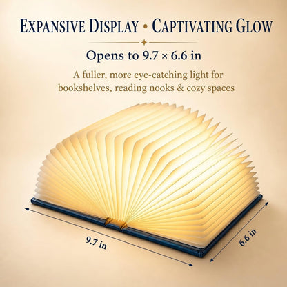 Book Lovers Gift Book Lamp, 5-Color LED, Foldable Lamp, Hot Foil Cover 🍁 All In One Marketplace Canada
