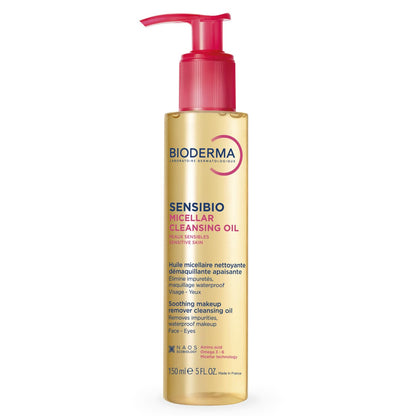 Bioderma Sensibio Micellar Cleansing Oil, 1st Ecobiological Micellar Formula Gentle Face Cleanser, Cleanses, Soothes & Nourishes Skin, Oil-to-Milk Texture, Fragrance-Free, Gentle on Skin - Available at All In One Marketplace Canada