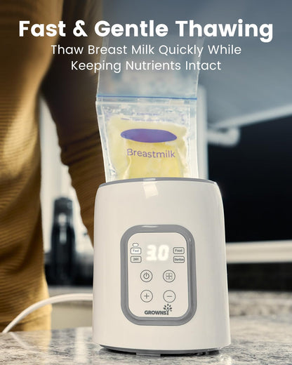 Bottle Warmer, GROWNSY 8-in-1 Fast Baby bottle Warmer with Timer LCD Display Accurate Temperature Control for Breastmilk or Formula - Available at All In One Marketplace Canada