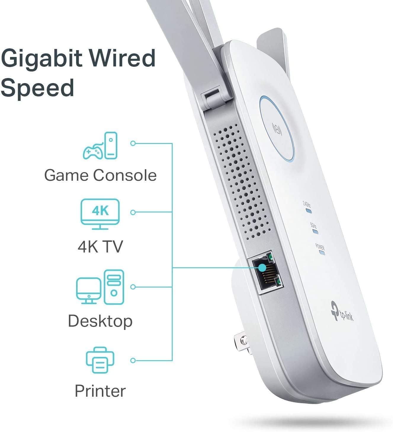 TP-Link AC1750 WiFi Extender (RE450) - Up to 1750Mbps, Dual Band WiFi Repeater, Internet Booster, Extend WiFi Range Further TP-Link