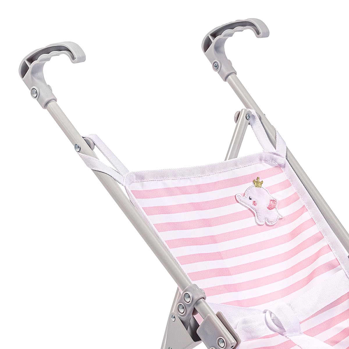 JC Toys | Berenguer Boutique | Single Umbrella Baby Doll Stroller | Elephant Theme | Pink | Ages 2 + JC Toys