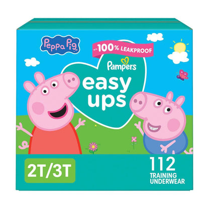 Pampers Easy Ups Training Underwear Peppa Pig Size 4 2T-3T, 1 Pack (Count of 112)