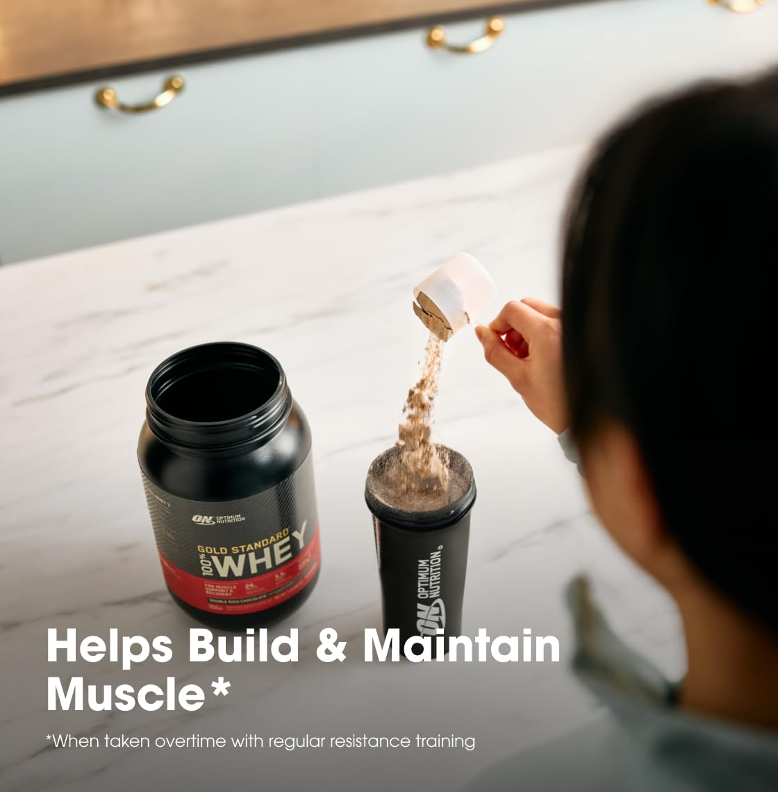 Optimum Nutrition Gold Standard 100% Whey Protein Powder, 670g - Double Rich Chocolate - 22 servings (packaging may vary)