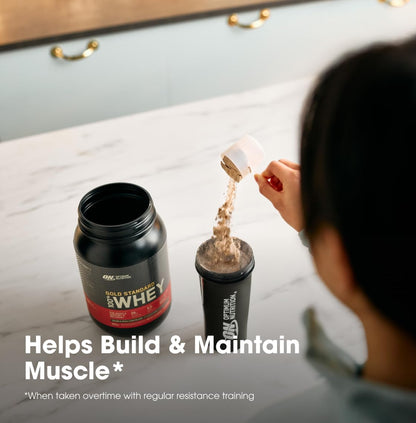 Optimum Nutrition Gold Standard 100% Whey Protein Powder, 670g - Double Rich Chocolate - 22 servings (packaging may vary)