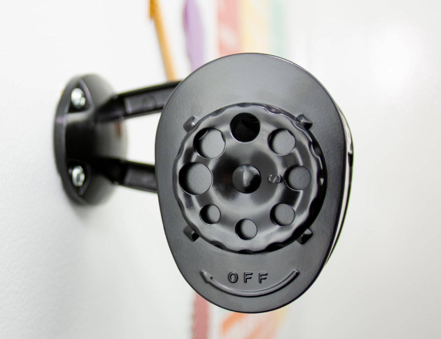 Bostitch Office Wall Mount Manual Pencil Sharpener, Tip Saver, 8 Hole Dial, 6X Longer Cutter Life, Vertical or Horizontal Mounting Black (MPS1-BLK) Bostitch