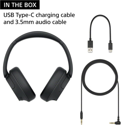 Sony WH-CH720N Noise Cancelling Wireless Headphones Bluetooth Over The Ear Headset with Microphone and Alexa Voice Control, O/S, Blue