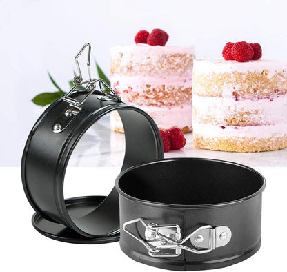 4-Inch Springform Pans Set, 4 Pack Non-Stick Cheesecake Pan, Leakproof Round Cake Pan, Removable Bottom Baking Pans, for Mini Cake, Pizzas and Quiches, Cheesecakes, Include 50 Pcs Cake Paper 🍁 All In One Marketplace Canada