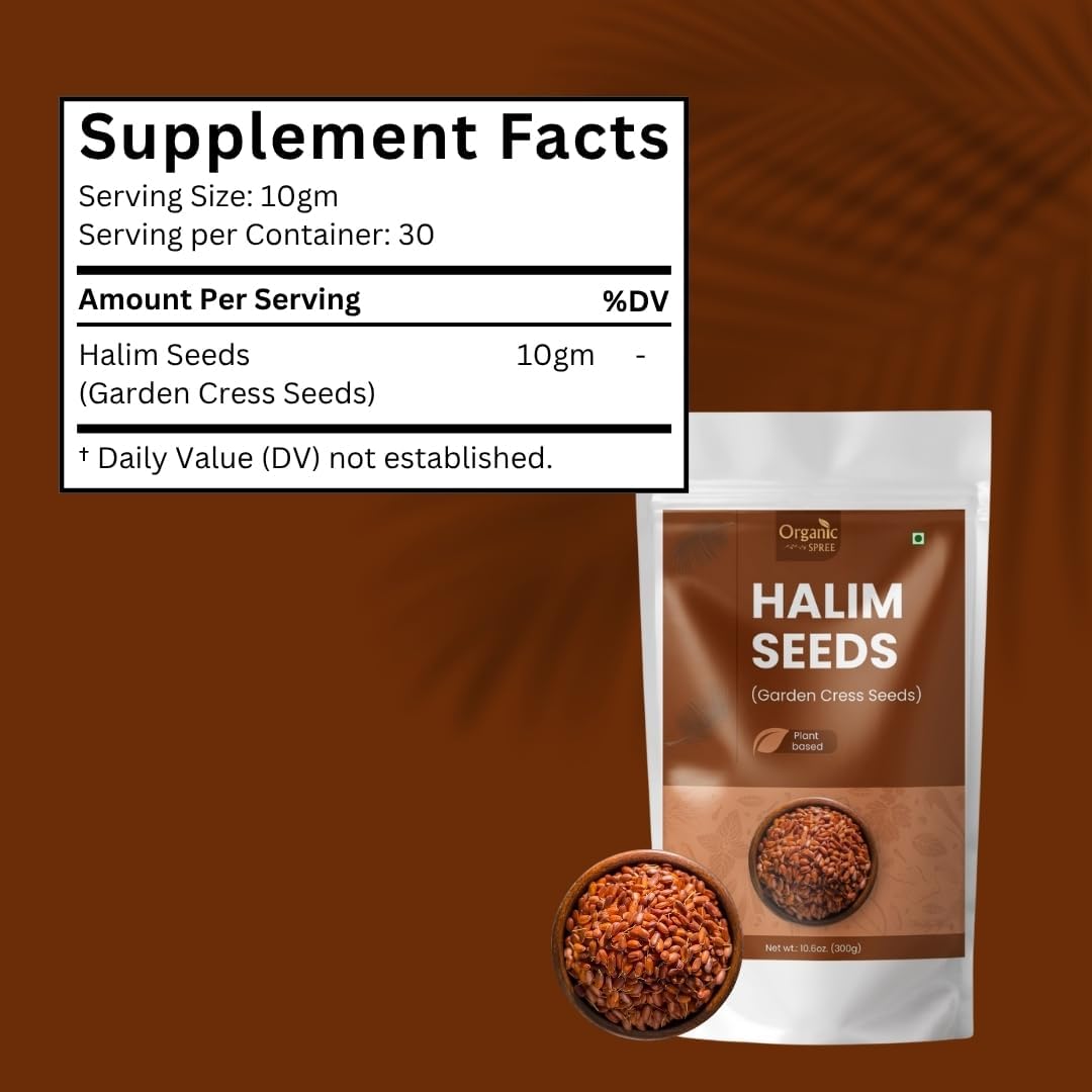 Organic Spree Garden Cress Seeds (Halim) 300g – Pure, Natural & Preservative-Free