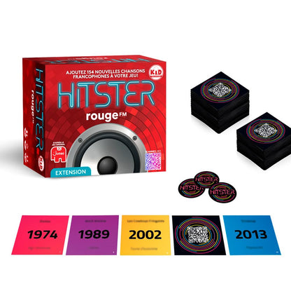 HITSTER - Rouge FM 100% Franco - The Ultimate Music Trivia Party Game for Adults and Families - 154 new French Songs - 2 to 10 Players Ages 16+