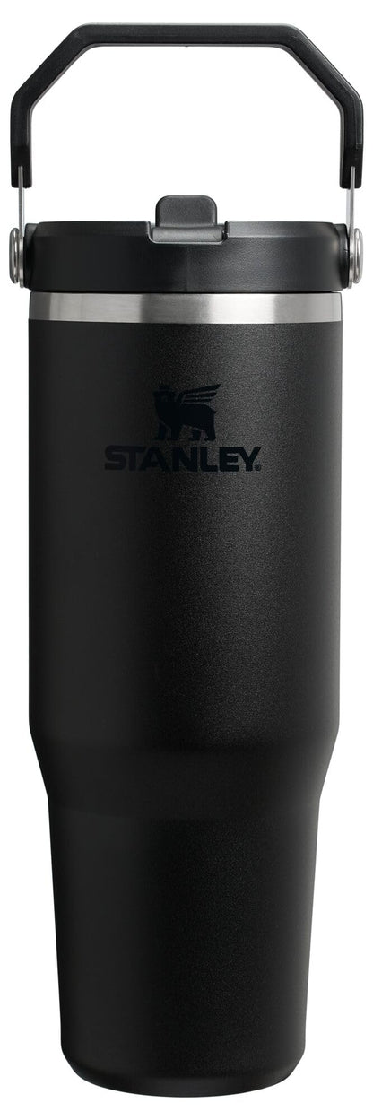 STANLEY IceFlow 2.0 Flip Straw Tumbler with Handle 30 oz | Twist On Lid and Flip Up Straw | Leak Resistant Water Bottle | Insulated Stainless Steel | BPA-Free | Black 2.0
