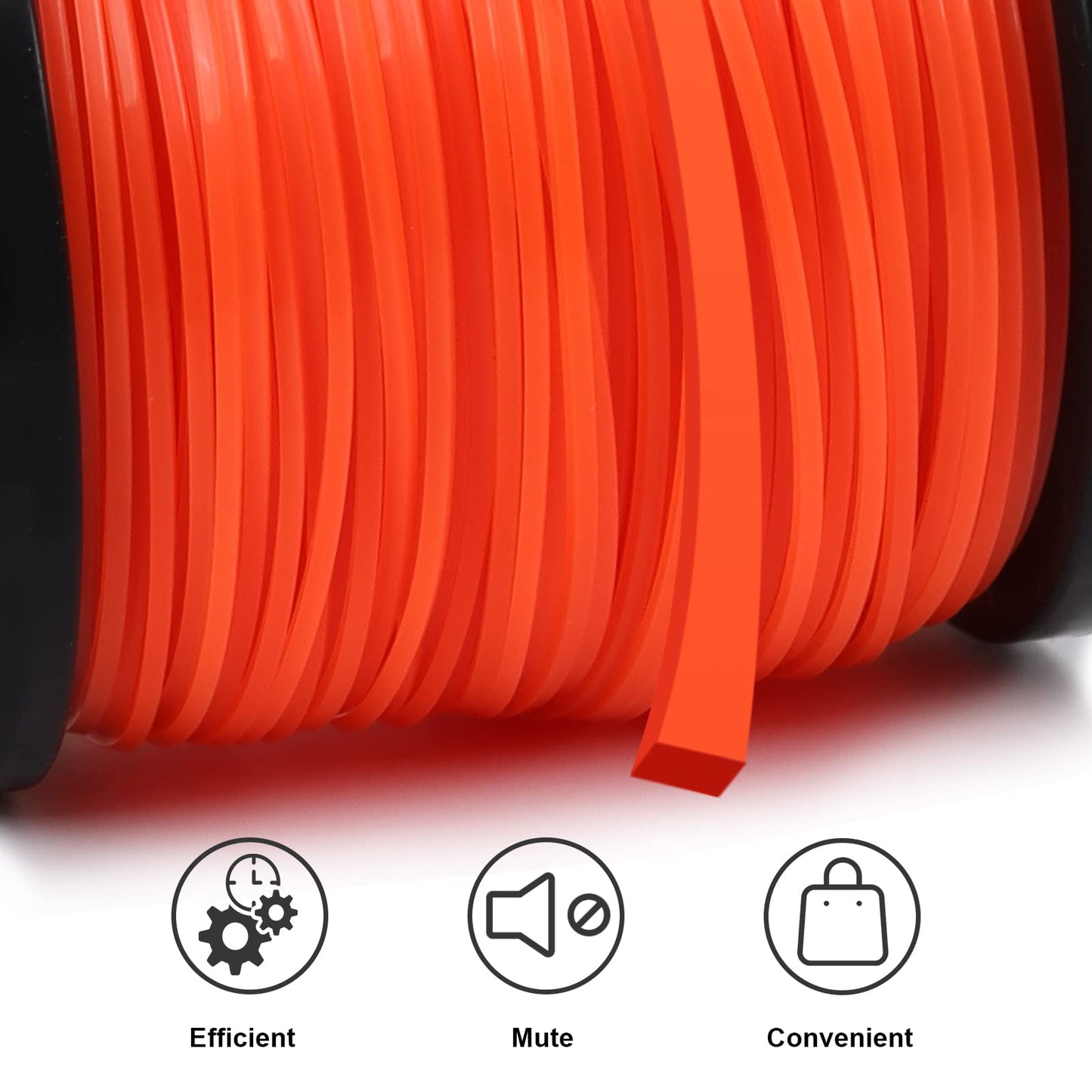 VIABRICO 0.080 Inch Trimmer Line, 0.080" Weed Wacker Eater String, Commercial Grade Square Nylon String Trimmer Line Replacement for String Trimmer Weed Trimmer .080"-425ft-1.35lb-Spool