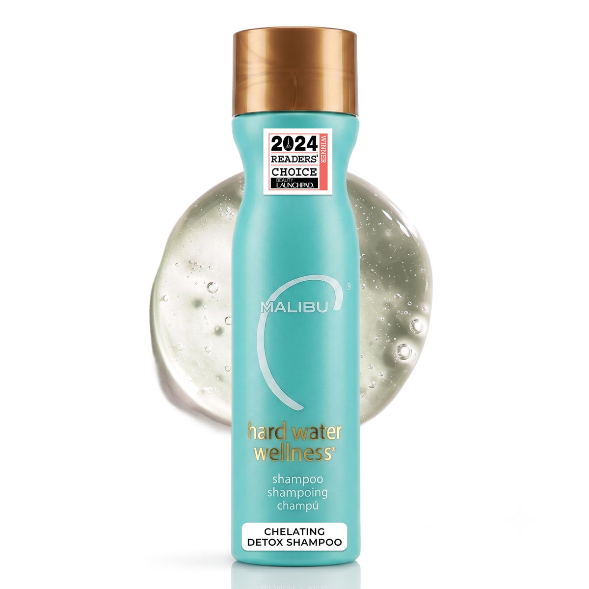 Malibu C Hard Water Hair Clarifying Shampoo - Sulfate Free Chelating Formula for Build Up & Scalp Detox - Removes Minerals, Prevents Discoloration, Restores Shine - Vegan Hair Care Products, 9oz